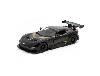 KT5407WF-NEGRU Macheta auto metalica Aston Martin Vulcan Kinsmart KT5407WF, scara 1:38, cu usi care se deschid, Negru