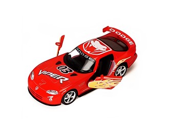 KT5039-ROSU Macheta auto metalica Dodge Viper GTSR Kinsmart KT5039, scara 1:36, cu usi care se deschid, Rosu