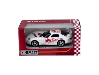 KT5039-ALB Macheta auto metalica Dodge Viper GTSR Kinsmart KT5039, scara 1:36, cu usi care se deschid, Alb