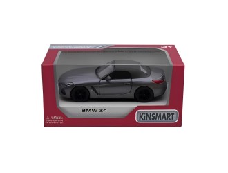 Macheta auto metalica BMW Z4 Kinsmart KT5419W, scara 1:34, cu usi care se deschid, Gri