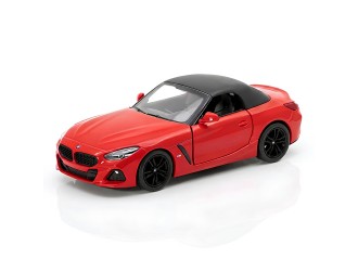Macheta auto metalica BMW Z4 Kinsmart KT5419W, scara 1:34, cu usi care se deschid, Rosu