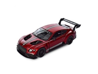 Macheta auto metalica Bentley Continental GT3 Kinsmart KT5417W, scara 1:38, cu usi care se deschid, Rosu
