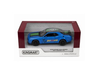 Macheta auto metalica 2023 Dodge Challenger SRT Demon 170 (Livery Edition) Kinsmart KT5461WF, scara 1:40, cu usi care se deschid, Albastru