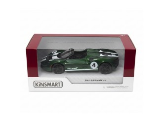 Macheta auto metalica McLaren Elva (Livery Edition) Kinsmart KT5462WF, scara 1:36, cu usi care se deschid, Verde