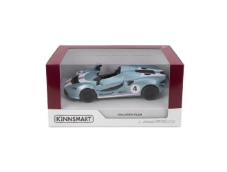 Macheta auto metalica McLaren Elva (Livery Edition) Kinsmart KT5462WF, scara 1:36, cu usi care se deschid, Albastru deschis