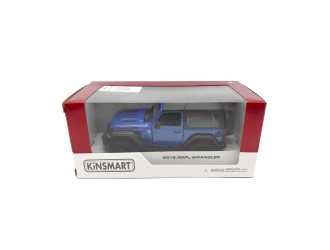 Macheta auto metalica 2018 Jeep Wrangler Hard Top Kinsmart KT5412WB, scara 1:34, cu usi care se deschid, Albastru