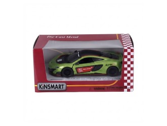 Macheta auto metalica McLaren 675LT (Livery Edition) Kinsmart KT5392WF, scara 1:36, cu usi care se deschid, Verde