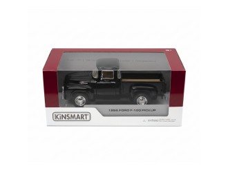 Металлическая модель автомобиля 1956 Ford F-100 Pickup Kinsmart KT5385W, масштаб 1:38, с открывающимися дверями, Черный
