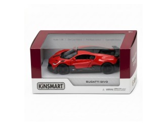 Металлическая модель автомобиля Bugatti Divo Kinsmart KT5442W, масштаб 1:38, с открывающимися дверями, красный