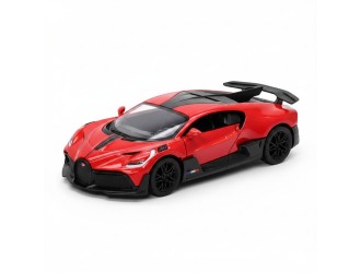 Металлическая модель автомобиля Bugatti Divo Kinsmart KT5442W, масштаб 1:38, с открывающимися дверями, красный