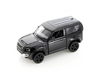 Macheta auto metalica Land Rover Defender 90 Kinsmart KT5428W, scara 1:36, cu usi care se deschid, Negru