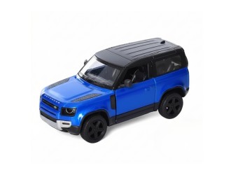 Macheta auto metalica Land Rover Defender 90 Kinsmart KT5428W, scara 1:36, cu usi care se deschid, Albastru