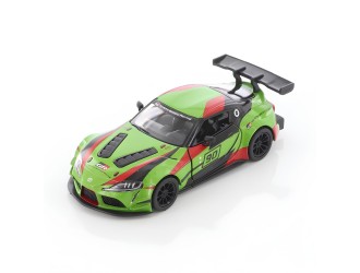 Macheta auto metalica Toyota GR Supra Racing Concept Kinsmart KT5421W, scara 1:36, cu usi care se deschid, Verde