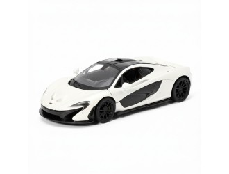 Macheta auto metalica McLaren P1 Kinsmart KT5393W, scara 1:36, cu usi care se deschid, Alb