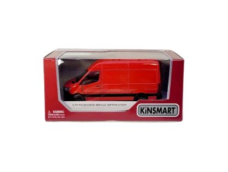 Металлическая модель автомобиля Mercedes-Benz Sprinter Kinsmart KT5426W, масштаб 1:38, с открывающимися дверями, красный