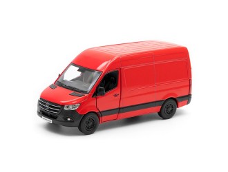Металлическая модель автомобиля Mercedes-Benz Sprinter Kinsmart KT5426W, масштаб 1:38, с открывающимися дверями, красный