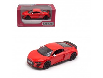 Macheta auto metalica Audi R8 Coupe Kinsmart KT5422W, scara 1:36, cu usi care se deschid, Rosu