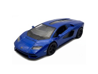 Macheta auto metalica Lamborghini Countach LPI 800-4 Kinsmart KT5437W, scara 1:38, cu usi care se deschid, Albastru