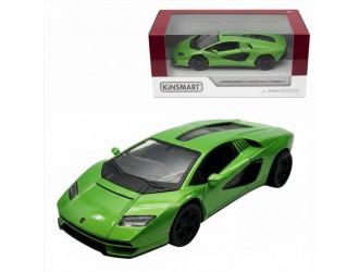 Macheta auto metalica Lamborghini Countach LPI 800-4 Kinsmart KT5437W, scara 1:38, cu usi care se deschid, Verde