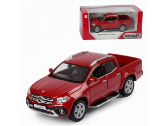 Macheta auto metalica Mercedes-Benz X-Class Kinsmart KT5410W, scara 1:42, cu usi care se deschid, Rosu