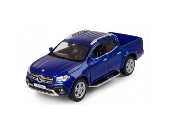 Macheta auto metalica Mercedes-Benz X-Class Kinsmart KT5410W, scara 1:42, cu usi care se deschid, Albastru