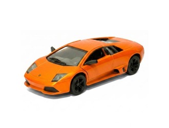 Macheta auto metalica Lamborghini Murcielago LP 640 Kinsmart KT5370W, scara 1:38, cu usi care se deschid, Portocaliu