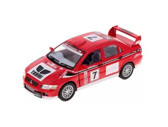 Macheta auto metalica Mitsubishi Lancer Evolution Kinsmart KT5072W-3, scara 1:36, cu usi care se deschid