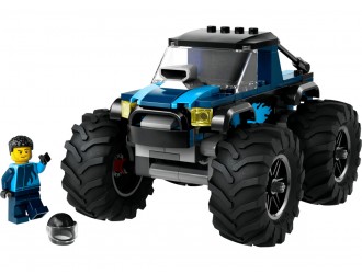 Set de constructie LEGO City 60402 Monster truck albastru, jucarie de construit