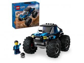 Set de constructie LEGO City 60402 Monster truck albastru, jucarie de construit