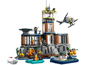 Set de constructie LEGO City 60419 Insula inchisoare a politiei, jucarie de construit