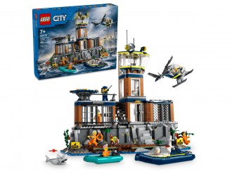 Set de constructie LEGO City 60419 Insula inchisoare a politiei, jucarie de construit