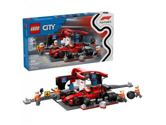 Set de constructie 60443 Oprire la boxe F1 cu echipa si masina Ferrari