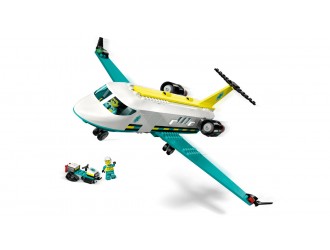 Set de constructie LEGO City 60465 Avion ambulanta de urgenta, jucarie de construit