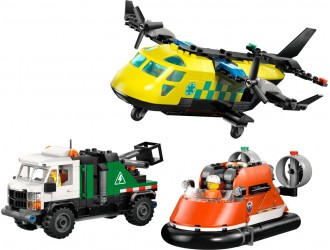 Set de constructie 60505 Avion, camion de service si hovercraft