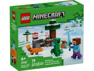 Set de constructie 21583 Aventura lui Steve in taiga