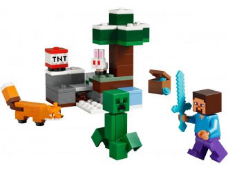 Set de constructie 21583 Aventura lui Steve in taiga