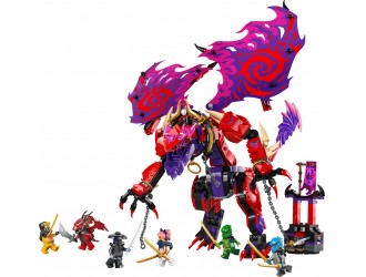 Set de constructie LEGO Ninjago 71832 Dragonul Thunderfang al haosului, jucarie de construit