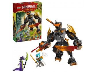 Set de constructie LEGO Ninjago 71854 Robotul misiunii lui Cole si dragonul Zane, jucarie de construit