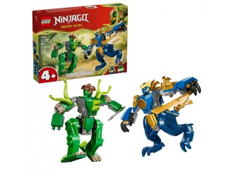 Set de constructie LEGO Ninjago 71853 Lupta robot-dragon a lui Jay, jucarie de construit