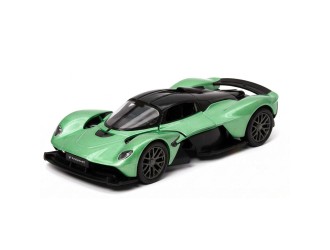 Macheta auto metalica Aston Martin Valkyrie Kinsmart KT5470W, scara 1:36, cu usi care se deschid, Verde deschis