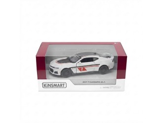 Macheta auto metalica Chevrolet Camaro ZL1 Kinsmart KT5399WF, scara 1:38, cu usi care se deschid, Alb