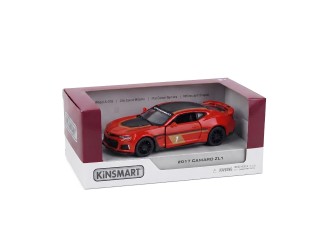 Macheta auto metalica Chevrolet Camaro ZL1 Kinsmart KT5399WF, scara 1:38, cu usi care se deschid, Rosu