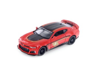 Macheta auto metalica Chevrolet Camaro ZL1 Kinsmart KT5399WF, scara 1:38, cu usi care se deschid, Rosu