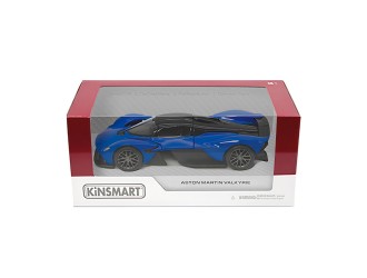 Металлическая модель автомобиля Aston Martin Valkyrie Kinsmart KT5470W, масштаб 1:36, с открывающимися дверями, синий