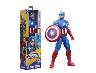 Figurina articulata Hasbro Captain America, Marvel Avengers Titan Series, 30 cm