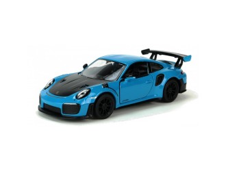 Металлическая модель автомобиля Porsche 911 GT2 RS Kinsmart KT5408W, масштаб 1:36, с открывающимися дверями, бирюзовый