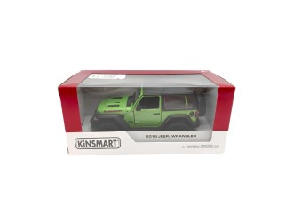 Macheta auto metalica 2018 Jeep Wrangler Hard Top Kinsmart KT5412WB, scara 1:34, cu usi care se deschid, Verde