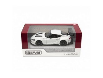Металлическая модель автомобиля Kinsmart KT5421W Toyota GR Supra Racing Concept, масштаб 1:36, с открывающимися дверями, белая