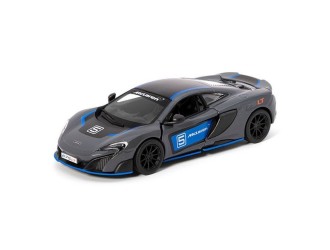 Металлическая модель автомобиля McLaren 675LT (Livery Edition) Kinsmart KT5392WF, масштаб 1:36, с открывающимися дверями, Темно-серый