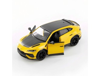 Металлическая модель автомобиля Lamborghini Urus Performante Kinsmart KT5447W, масштаб 1:40, с открывающимися дверями, жёлтый